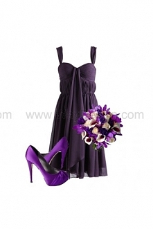 Plum Dark Purple Sweetheart Chiffon Bridesmaid Dress/Prom Dress Knee Length Short Dress