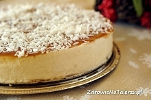 Sernik kokosowy z vege-karmelem
