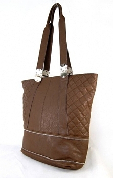 Brązowa pikowana torebka