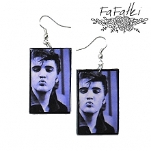 Kolczyki decoupage Elvis Presley.