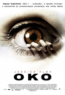 Film: Oko
Film opowiada o dziewczynie, która w wieku 5 lat straciła wzrok, kiedy miała 12 lat przeszła nieudaną operację przeszczepienia rogówki. Teraz otrzymuje kolejna szansę na odzyskanie wzroku. Zabieg kończy się sukcesem. Sydney stopniowo odzyskuje wzrok. Poza światem realnym dostrzega ona jednak istoty zabierające z Ziemi ludzi, którzy umierają, oraz miejsca, w których nie była. Zdezorientowana i przestraszona pragnie dowiedzieć się, kim była dawczyni rogówki, której wspomnienia teraz widzi.