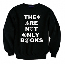 Bluza THEY ARE NOT ONLY BOOKS - blogerska bluza fandomowa z symbolami z książek - TRÓJZĄB INSYGNIA ŚMIERCI RUNA ANGELIC POWER KOSOGŁOS I DAUNTLESS - modna bluza młodzieżowa z na...
