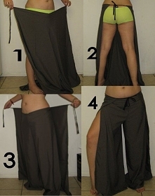 wrap trousers, We called these "Stupid Pants" in college because they were stupid/easy to make.