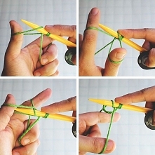 Long tail cast on technique