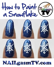 How to paint a snowflake. WATCH a video tutorial here.