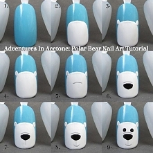Adventures In Acetone: Tutorial Tuesday: Polar Bear Nail Art!