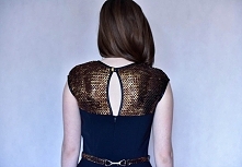 cdn, sukienka czarna, piękny tył. Jedyna taka:)