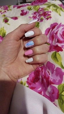 hybrydy semilac glass nails :)