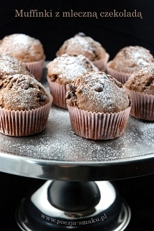 Muffinki z mleczną czekoladą 12-14 szt

Składniki:
2 szklanki mąki
2 płaskie łyżeczki proszku do pieczenia
3 łyżki kakao
3/4 szklanki cukru
cukier waniliowy mały
150 g masła lub...