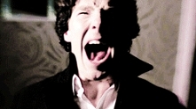 Sherlock screeming gif