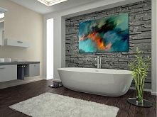 Płomienie na wietrze - nowoczesny obraz na płótnie