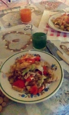 makaron zapiekany z warzywami