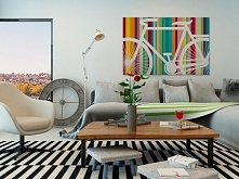 Rowerowy energetyk - nowoczesny obraz na płótnie