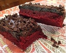 red velvet oreo truffle brownie bars