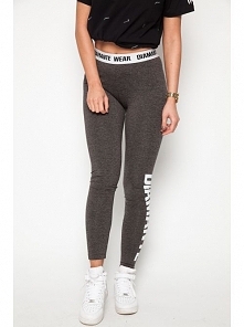 Ciemno szare leginsy diamantewear