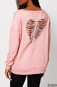 RÓŻOWA BLUZA OVERSIZE Z WYC...