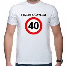 Prezent na 40 urodziny - koszulka Przekroczyłem 40