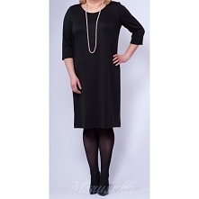 WIOSNA/LATO 2016- TOTAL BLACK Prosta sukienka size plus - fason dopasowany do figury
Okragły dekolt