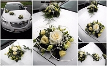 dekoracja samochodu na ślub
