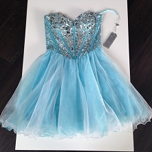 Niebieska sukienka XS