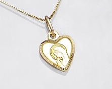 Medalik ze złota - prezent z okazji chrztu lub komunii.