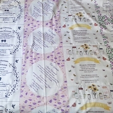 materiałowe zaproszenia ślu...