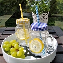 lemoniada, grill, kubek słoik