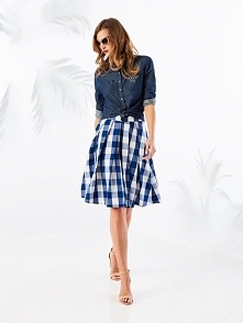 spódnica midi w kratkę