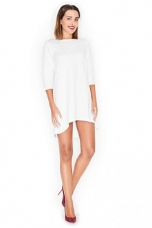 Sukienka asymetryczna z rękawem 3/4