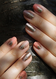 złoto + brzoskwinia