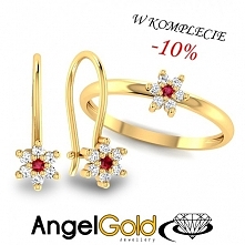 Śliczny komplet wykonany w całości ze złota próby 333 w promocyjnej cenie 215zł