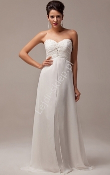 Suknia ślubna z kryształkam...