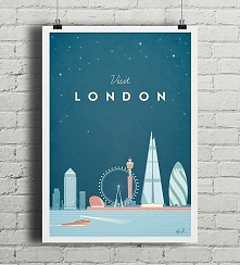 Londyn - vintage plakat A2