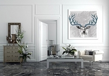 OBRAZ NA PŁÓTNIE - JELEŃ DEER- 80x80cm