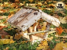 Drewniany karmnik dla ptaków od koszyki.net.pl