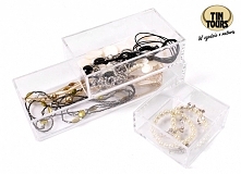 Przezroczysty organizer/szkatułka na biżuterię (naszyjniki, pierścionki, kolczyki) od koszyki.net.pl