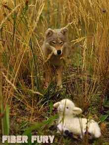 Wilk figurka z wełny więcej...