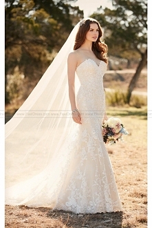 Essense Of Australia Lace Fit And Flare Wedding Dress Style D2109