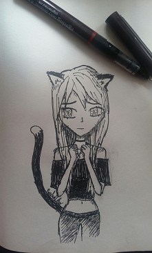 dopiero się uczę rysować długopisem wiec nie jest jeszcze idealnie ale i tak jest słodkie ^^
