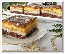 CIASTO JABŁKOWO-KOKOSOWE Z POLEWĄ CHAŁWOWĄ (przepis po kliknięciu w zdjęcie)