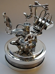 Stomatolog - puzderko srebrne ręcznie wykonane