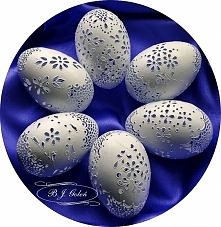 ażurowe pisanki w stylu haftu angielskiego BJGoleń -Poniatowa Lubelskie