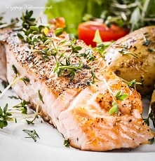 Pieczone filety łososia