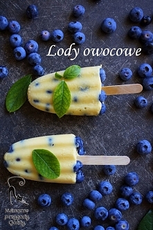 Jogurtowe lody z borówką am...