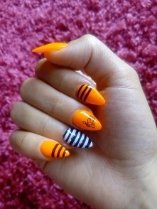 #nails #orangenails #mynewnails