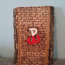 Obraz Patriotyczny w drewnie. wypalana płaskorzeźba . 
Przyjmujemy zamówienia