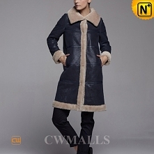 CWMALLS® Custom Ladies Shearling Trench Coat CW605502