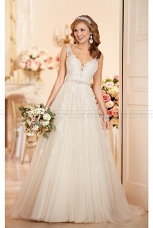 Stella York A-Line Wedding Dress With Plunging Neckline Style 6291