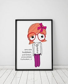 plakat. sama sobie budzikiem (format A3)