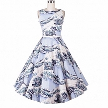 "Wielka fala w Kanagawie" na sukience